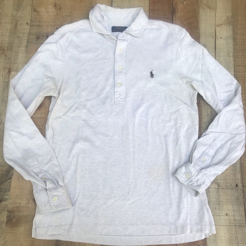 Mens 100% Cotton long sleeve Polo shirt.